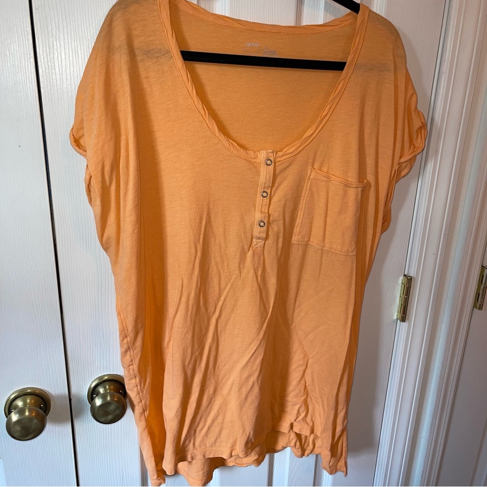 Aerie Oversized Henley TShirt Gem